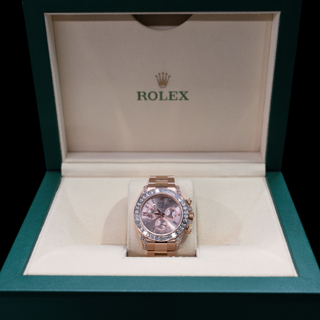 Rose Gold Rolex Daytona Stardust, Diamond Bezel
