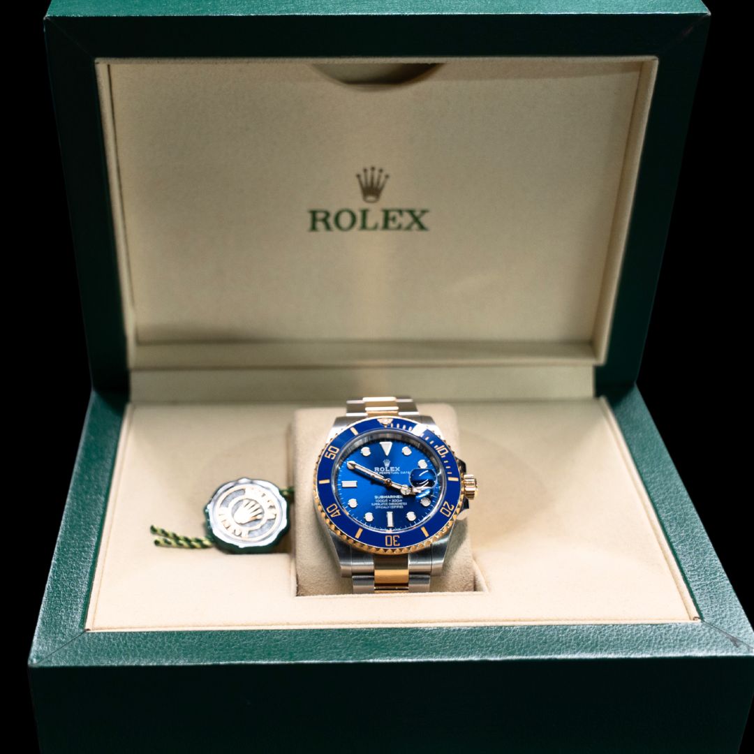 Two Tone Rolex Submariner, Blue Face 41mm 2023 Full Set