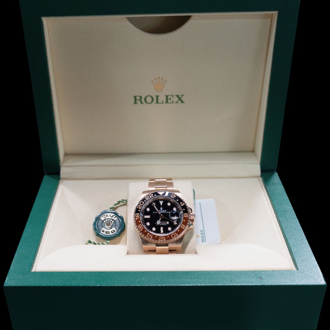 Rose Gold Rolex GMT Master II Root beer 40mm 2022 Full Set