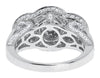 14k White Gold Three Stone Diamond Engagement Anniversary Ring (2.2 ct)