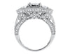 14k White Gold Three Stone Diamond Engagement Anniversary Ring (2.2 ct)