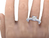 14K White Gold Eternity Solitaire Diamond Engagement Ring 8.5 MM 6.75 CT