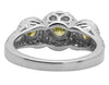 14K White Gold Treated Canary Halo Diamond Bridal Ring 1.7Ct