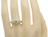 14K White Gold Treated Canary Halo Diamond Bridal Ring 1.7Ct