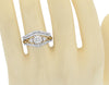 Two Tone Three Stone Bridal Ring with round Diamond (1.01 ct)