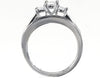 3 Stone Princess Cut Bridal Ring Set in White Gold (1.0 ct)