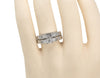 3 Stone Princess Cut Bridal Ring Set in White Gold (1.0 ct)