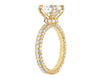 18K Yellow Gold Solitaire 2.85CT VVS Diamond Engagement Ring