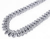 15MM Baguette 32.5CT Diamond Cuban Chain 10K White Gold