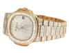 18K Rose Gold Patek Philippe Nautilus 5711 Baguette Diamond Watch 67.75 Ct