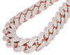 20MM Miami Cuban 81.4CT Diamond 10K Rose Gold 22"