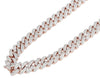 8MM Miami Cuban 11.5CT Diamond Necklace 10K Rose Gold 20"