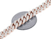 8MM Miami Cuban 11.5CT Diamond Necklace 10K Rose Gold 20"