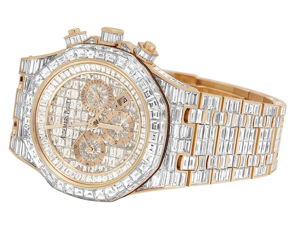 Audemars Piguet Royal Oak 18K Rose Gold 41MM Baguette Diamond