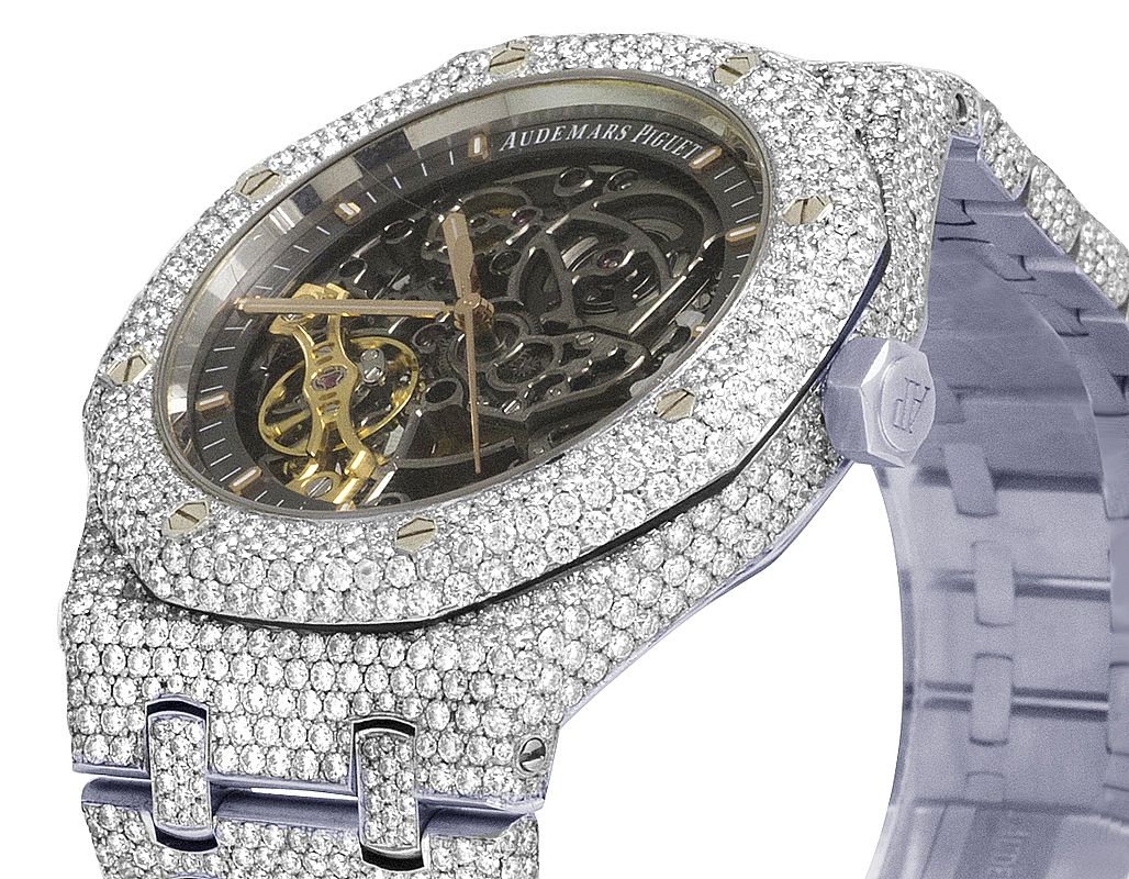 Audemars Piguet Royal Oak Skeleton 41MM Diamond Watch 23.5 Ct