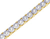 Illusion Set 7.65CT Diamond Tennis Necklace 10k Yellow Gold 5MM 22"