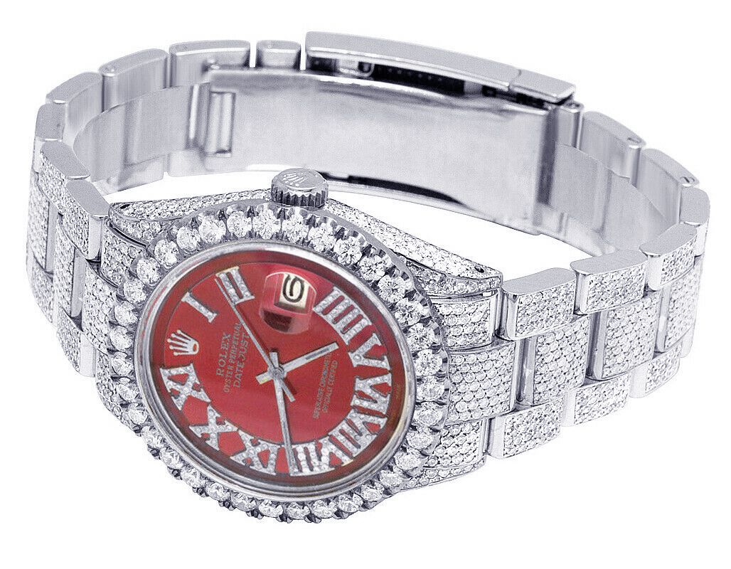 Red face clearance rolex iced out